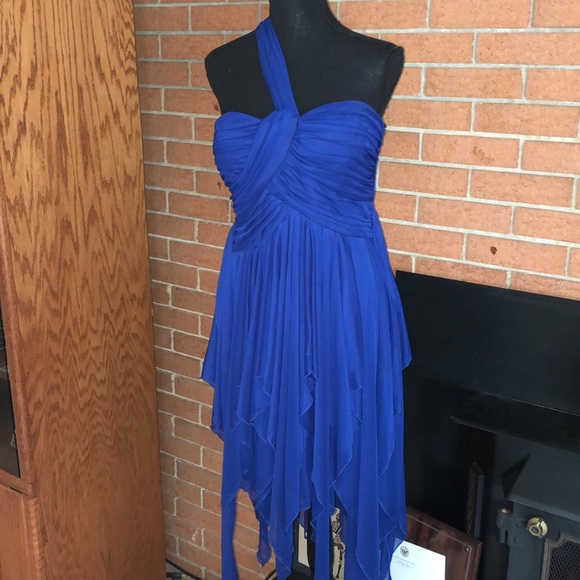 Blondie Nites Dresses & Skirts - 💙BLONDIE NITES💙ONE SHOULDERED HANDKERCHIEF DRESS